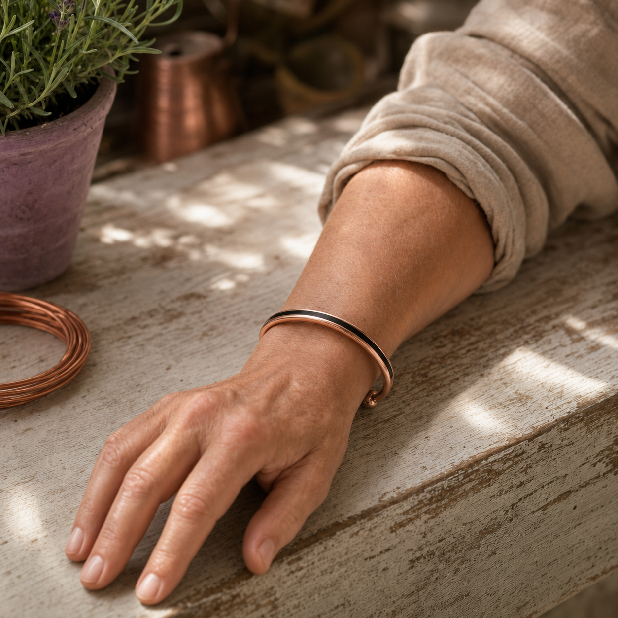 Sinew Copper Bracelet
