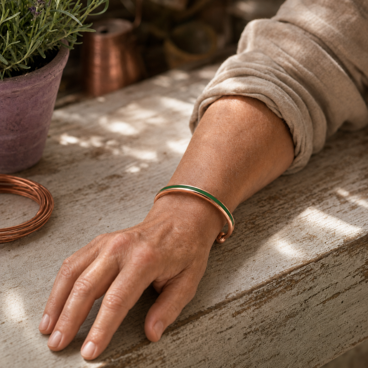 Fern Copper Bracelet