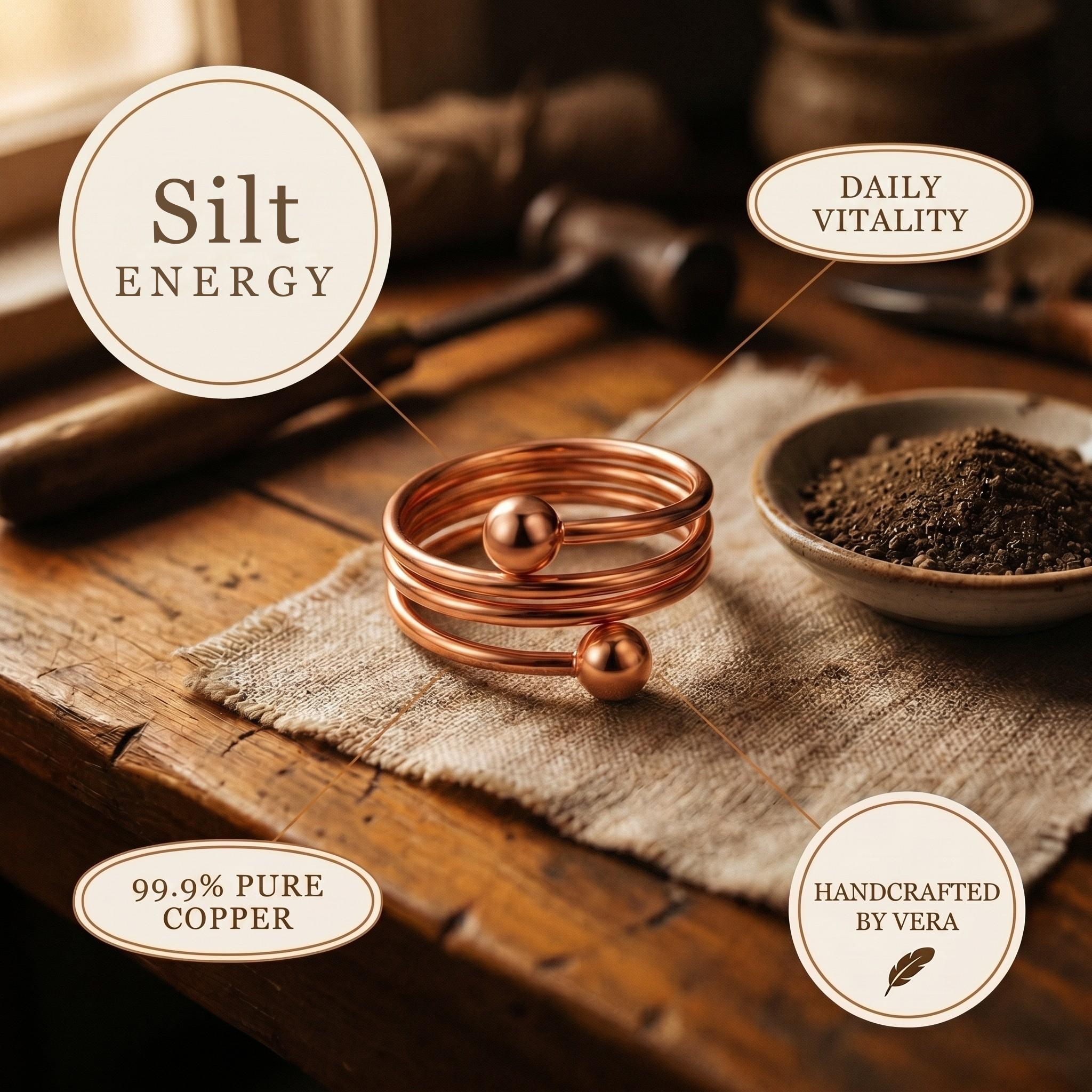 Clay Copper Ring