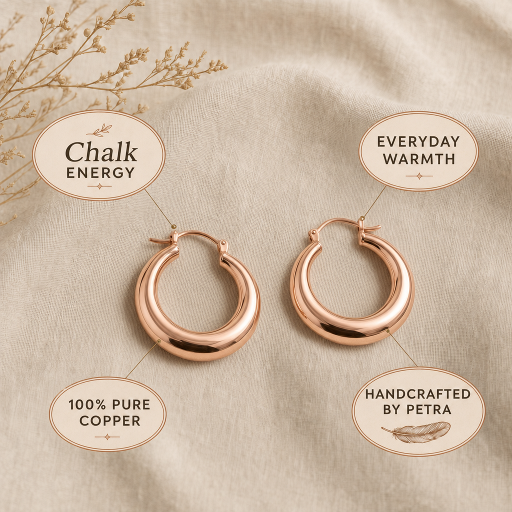 Chalk Copper Earrings