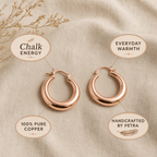 Chalk Copper Earrings