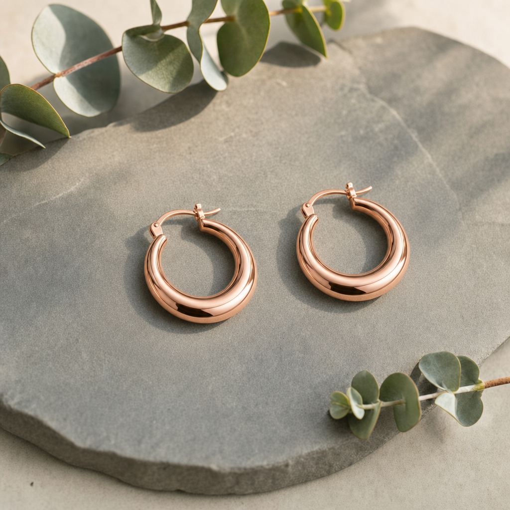 Chalk Copper Earrings