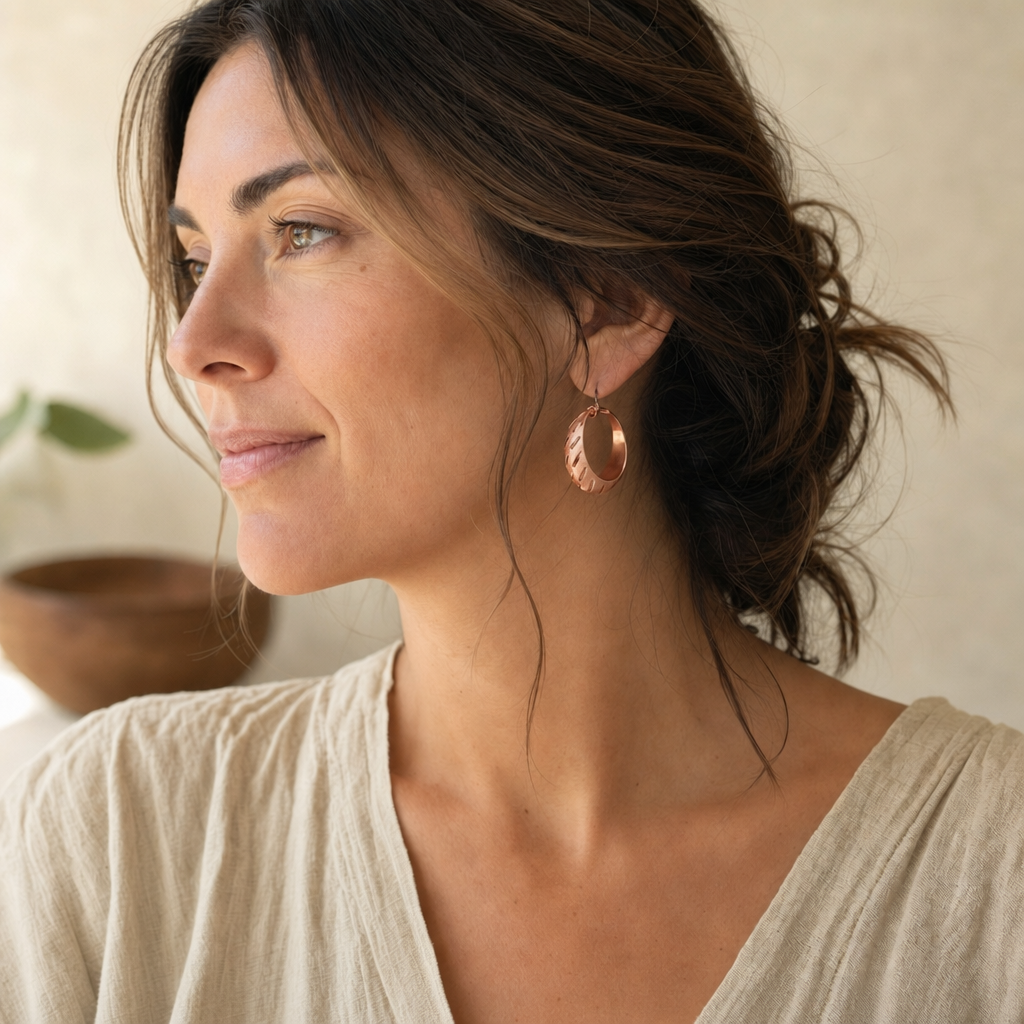 Combe Copper Earrings