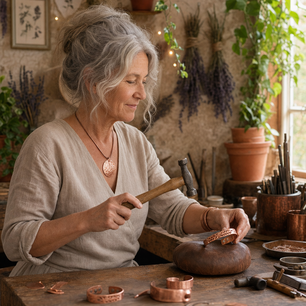 Crescent Copper Bracelet
