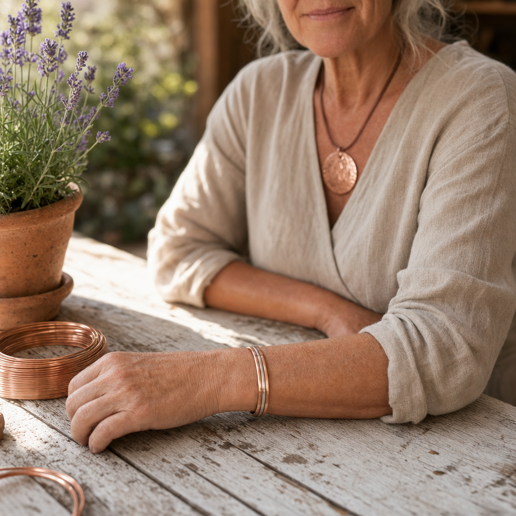 Down Copper Bracelet