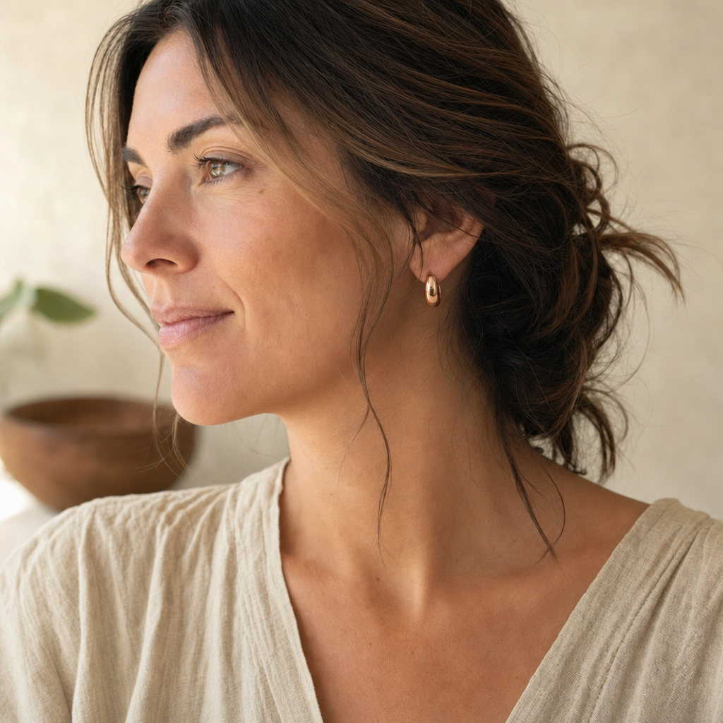 Finch Copper Hoop Earrings