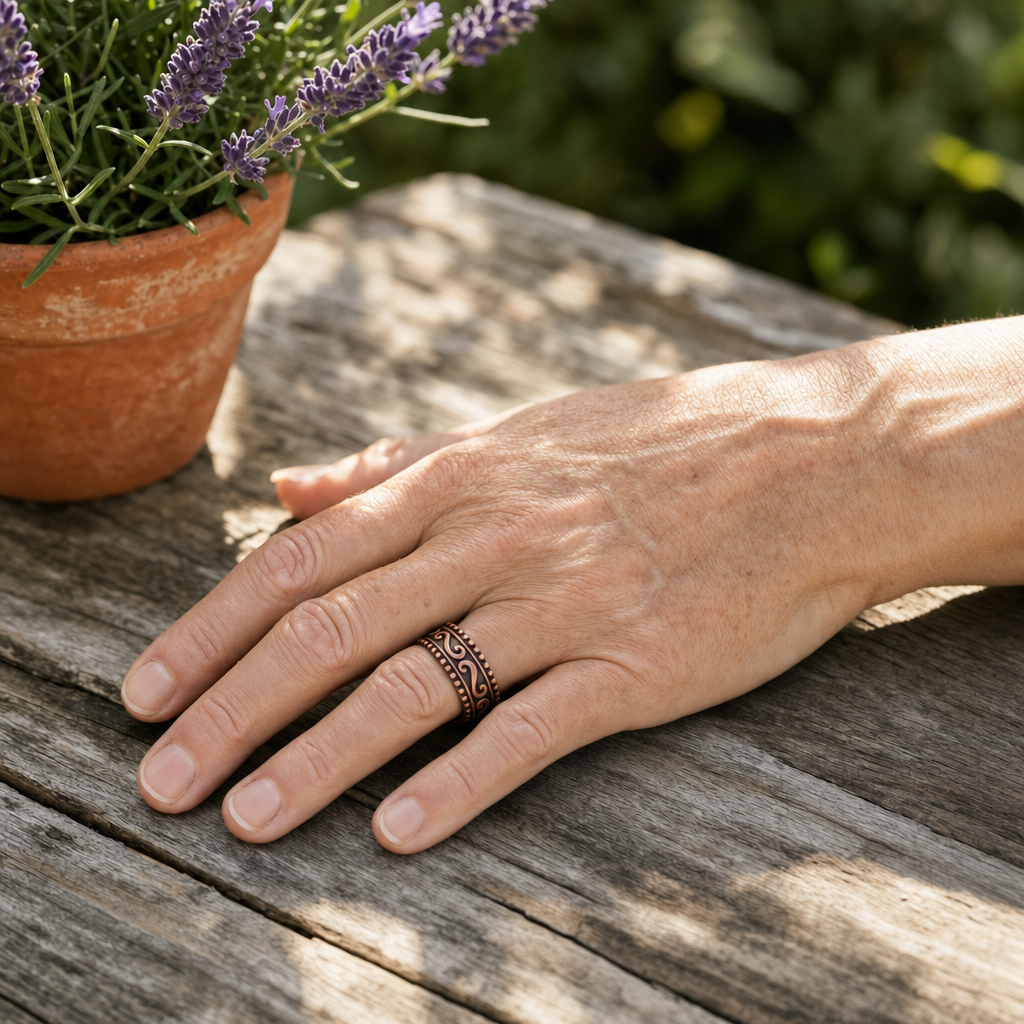 Frond Copper Ring