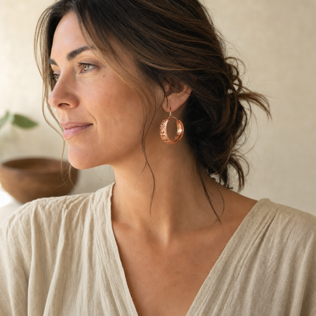 Frost Copper Earrings
