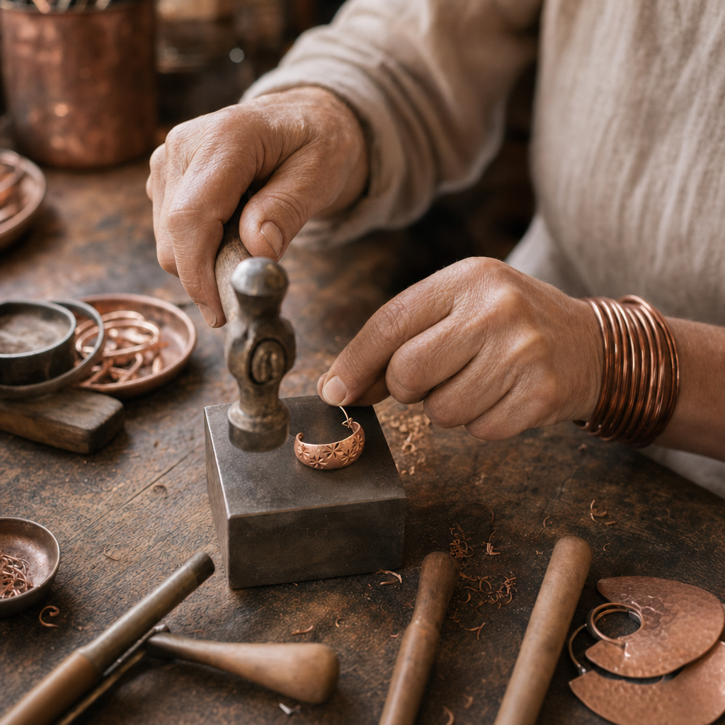 Frost Copper Earrings