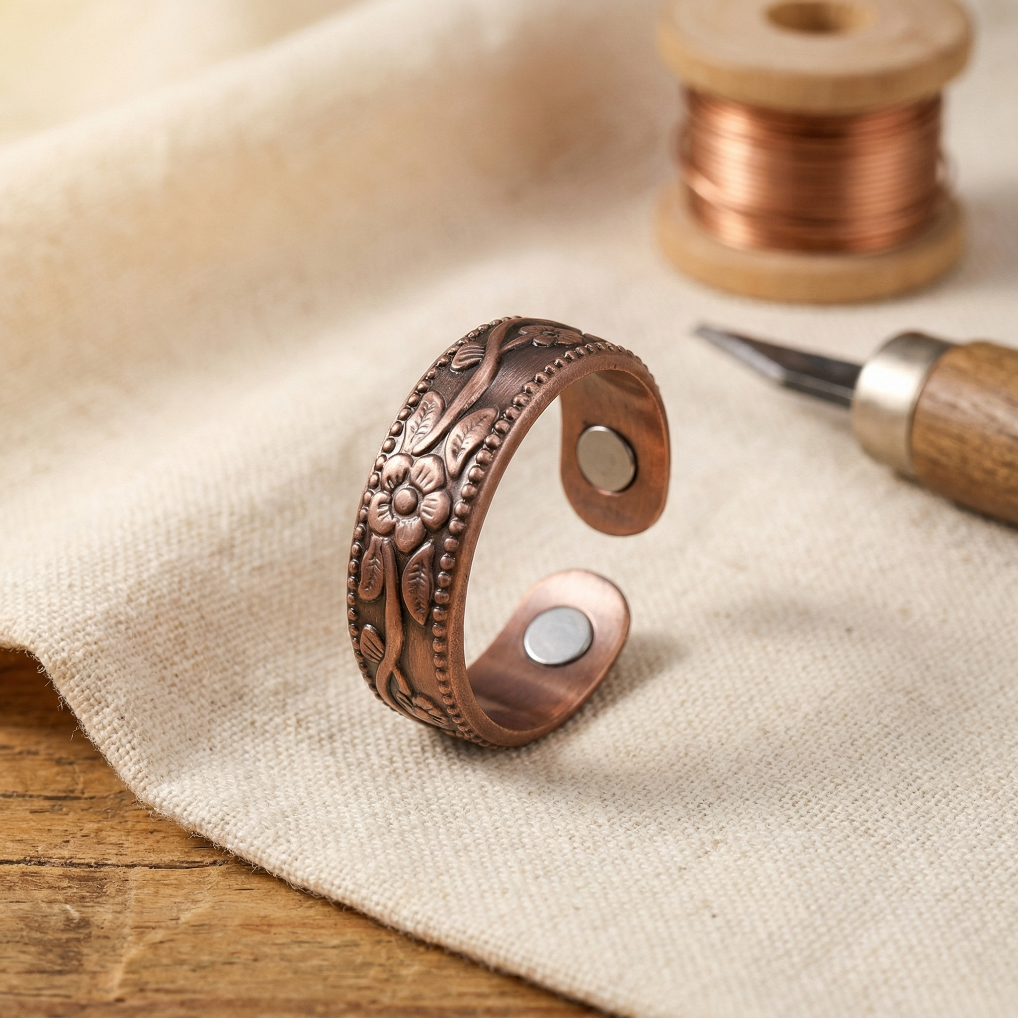 Bud Copper Ring
