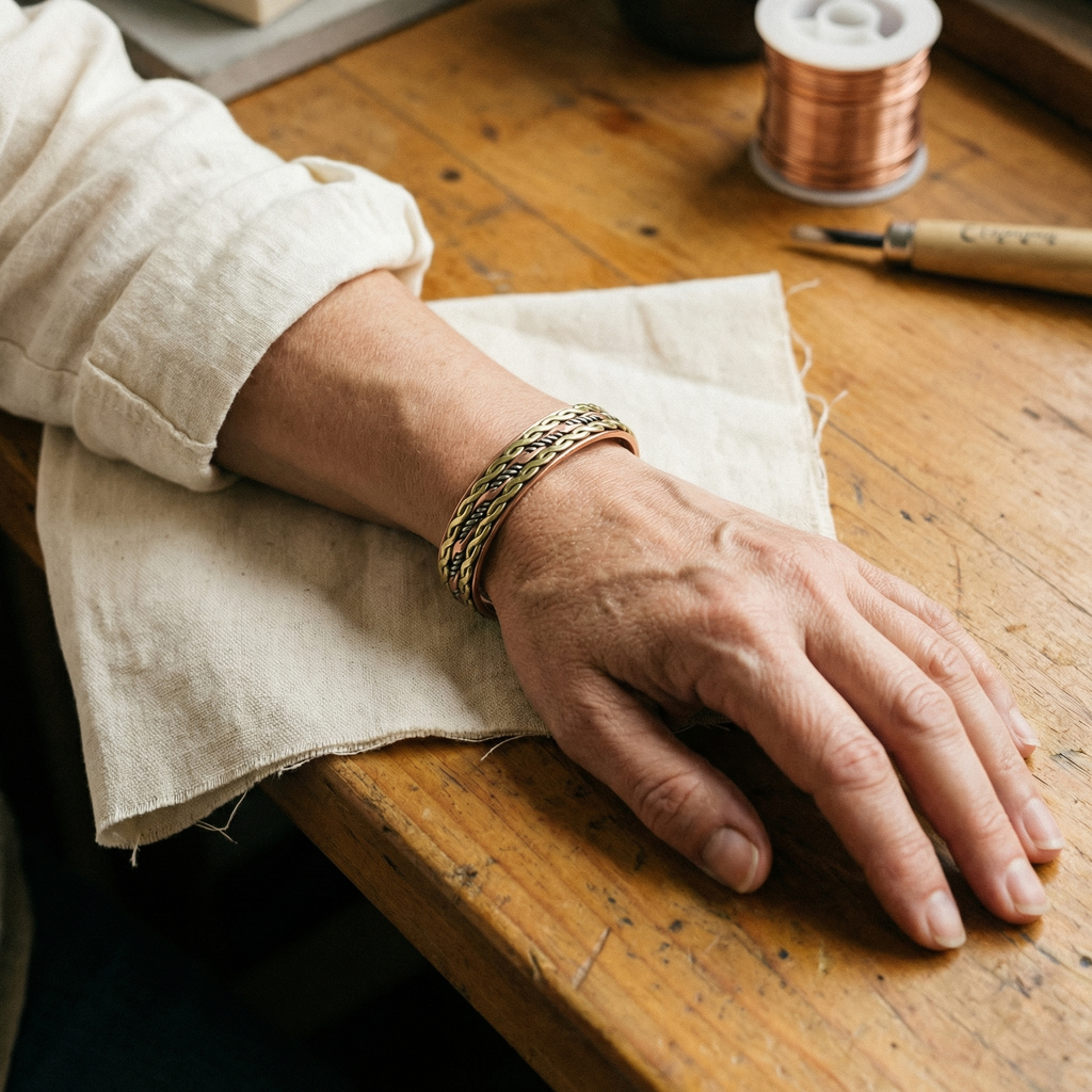 Plait Copper Bracelet
