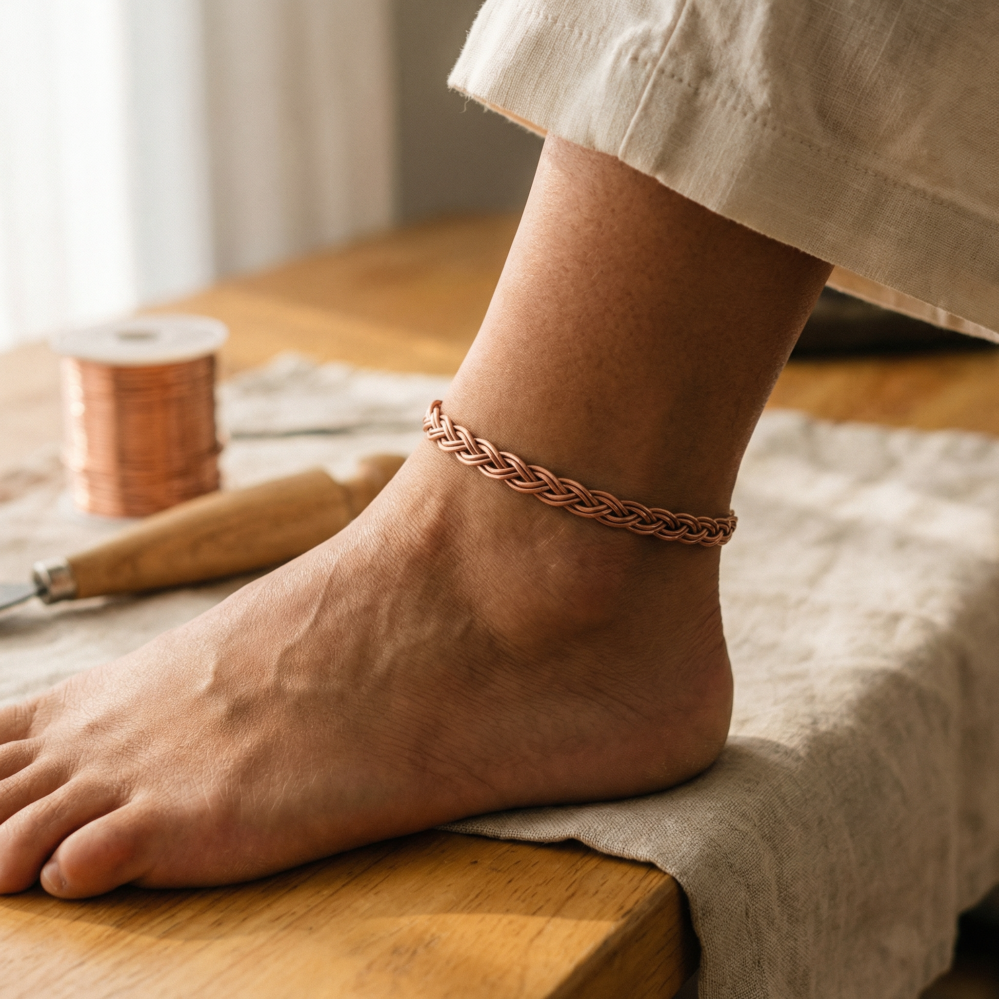 Rush Copper Anklet