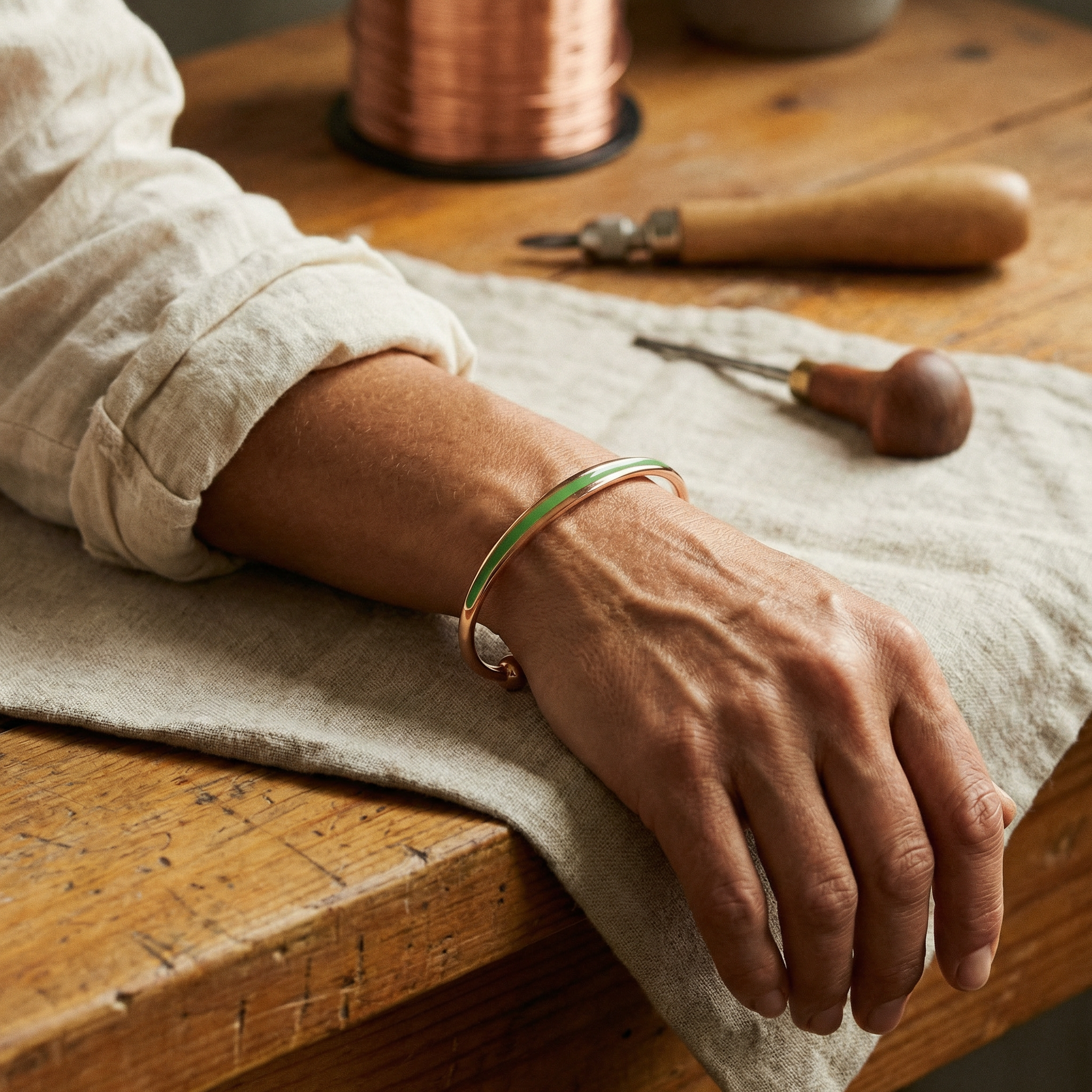 Fern Copper Bracelet