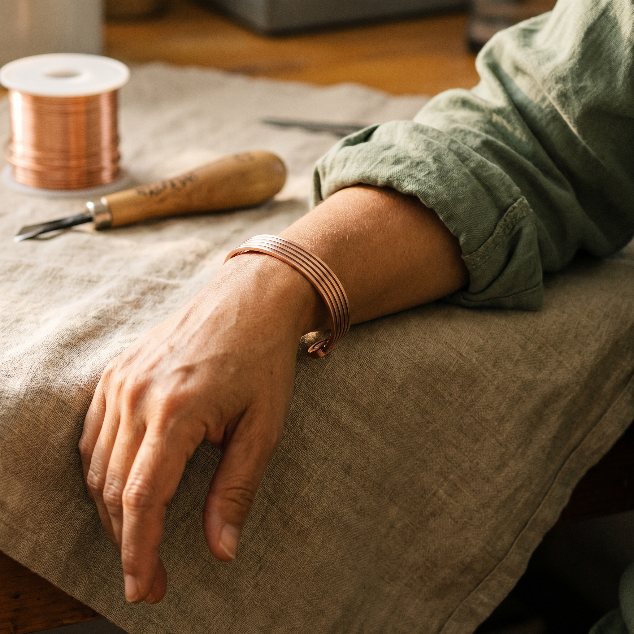 Spine Copper Bracelet