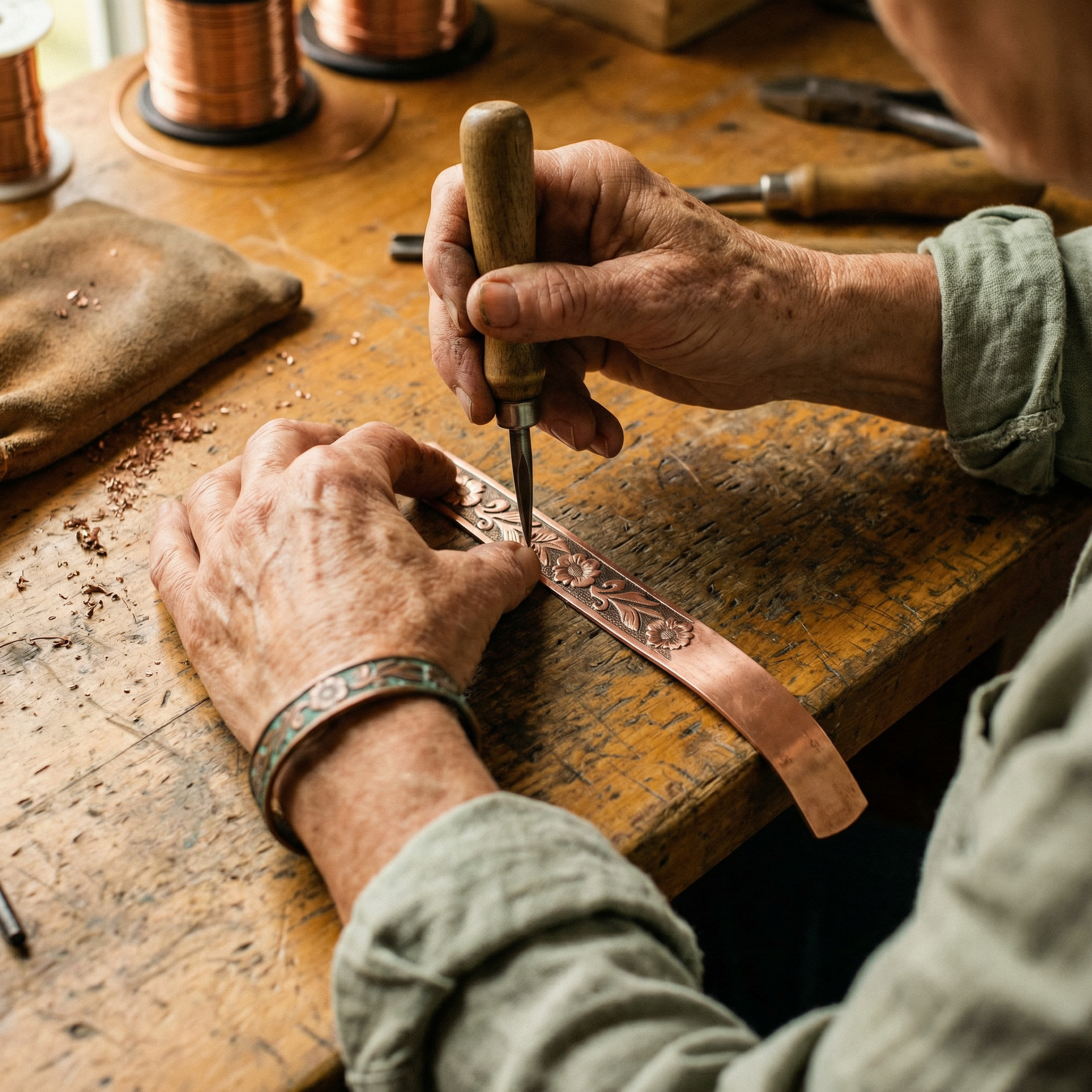 Ivy Copper Bracelet