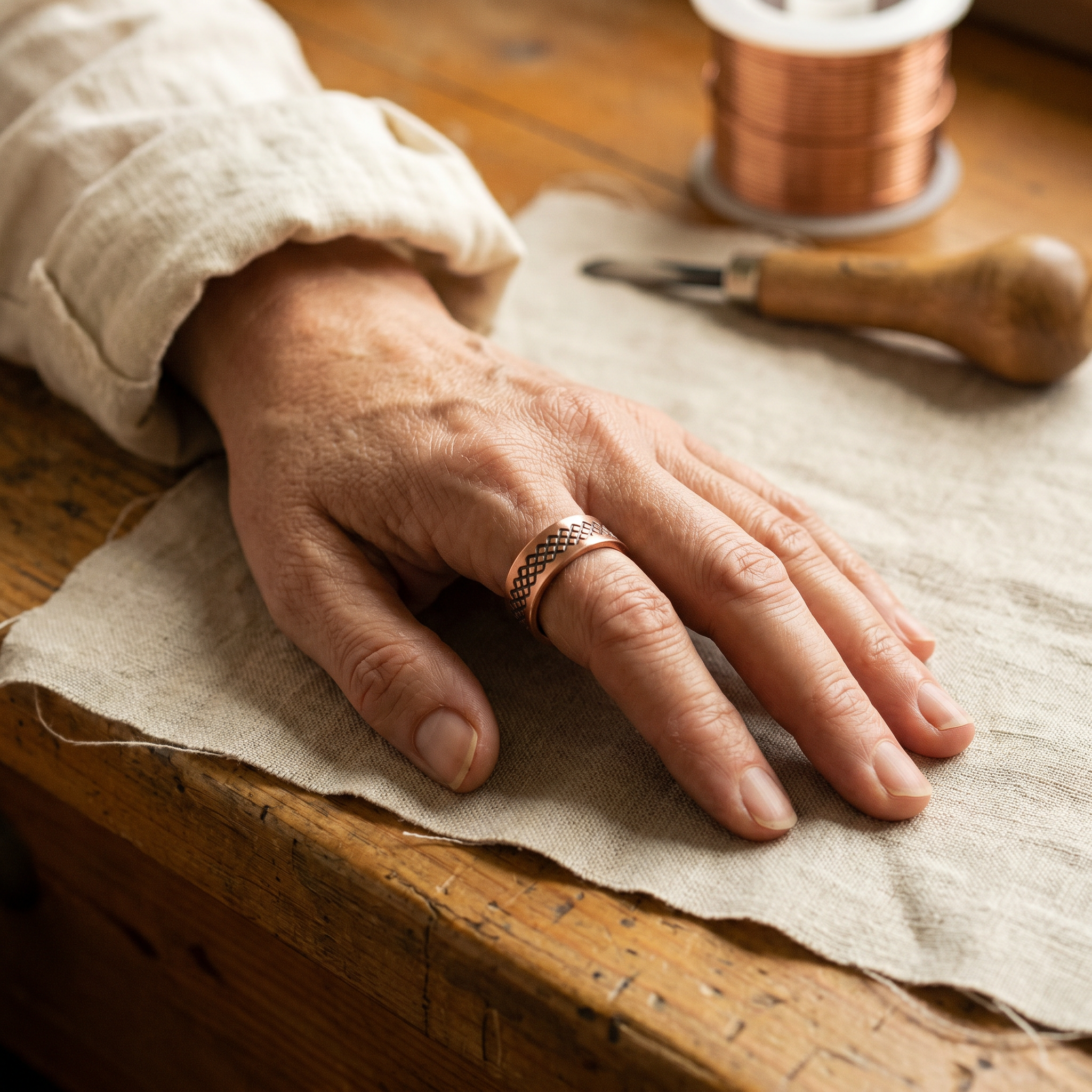 Lattice Copper Ring