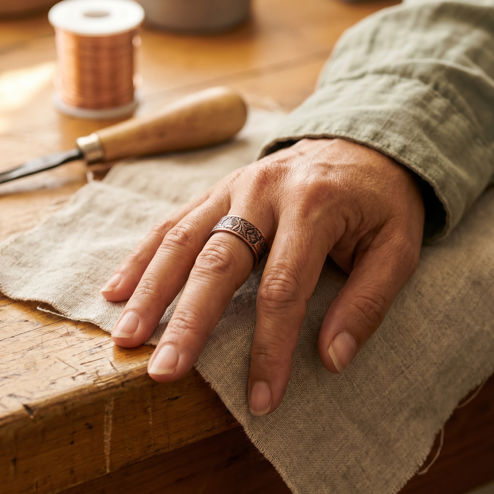 Bough Copper Ring