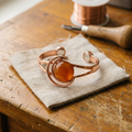 Orb Orange Copper Bracelet
