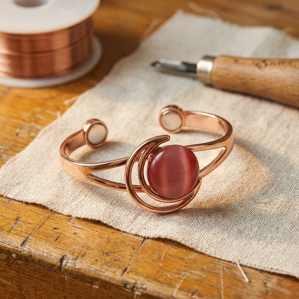 Orb Pink Copper Bracelet