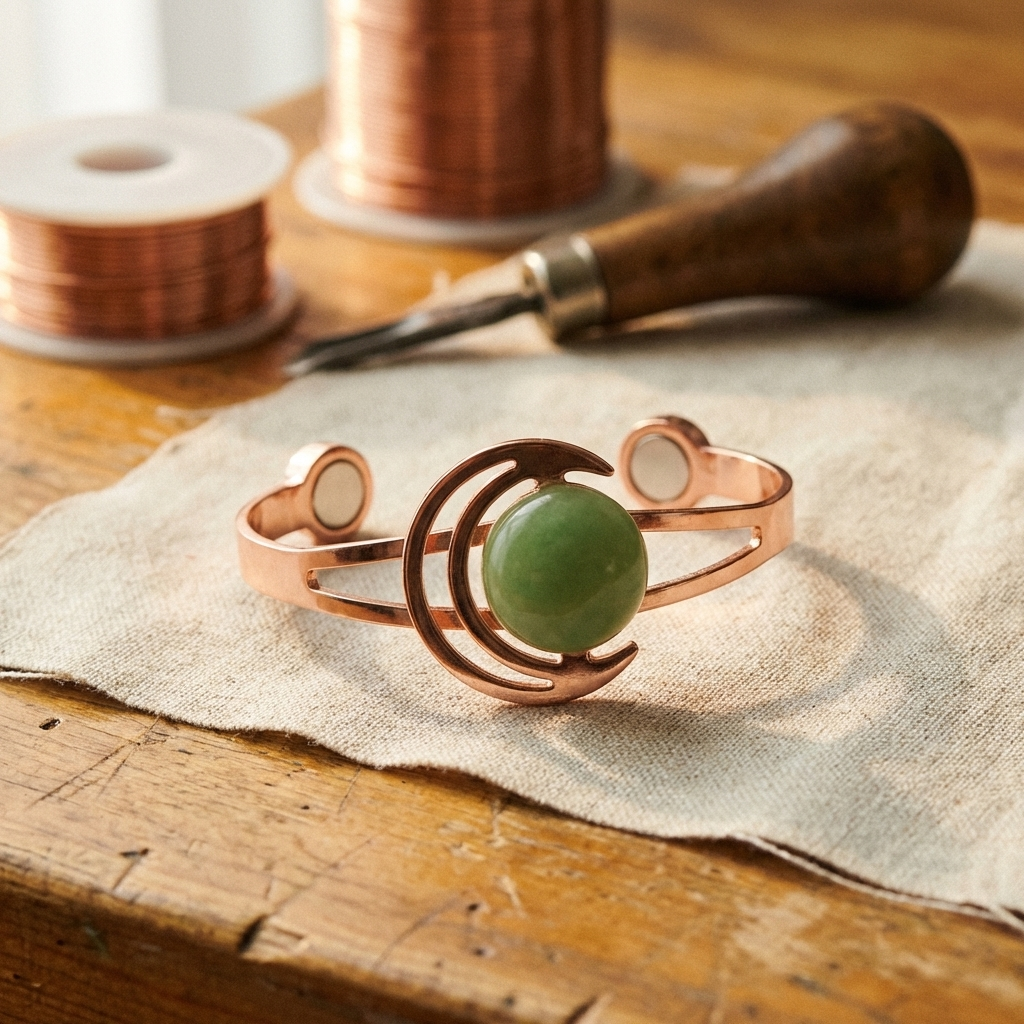 Orb Green Copper Bracelet