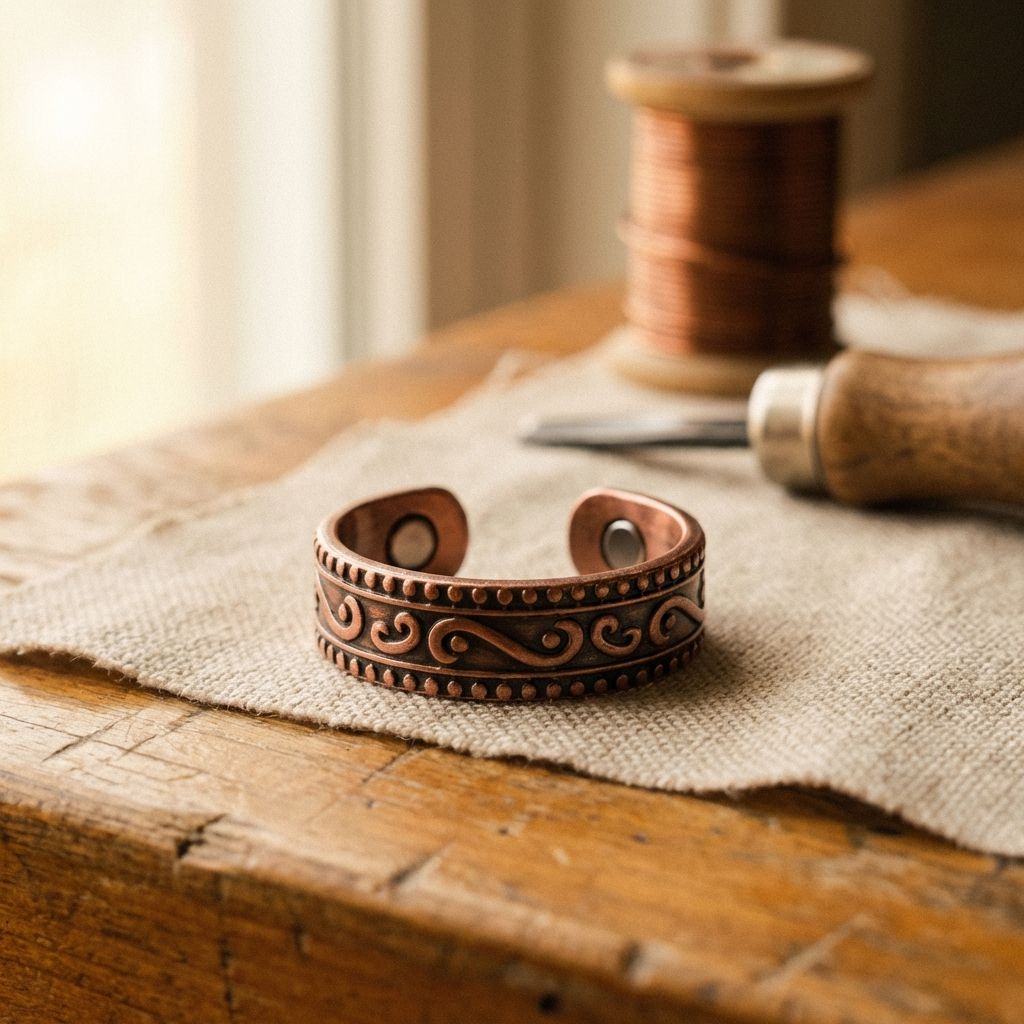 Frond Copper Ring