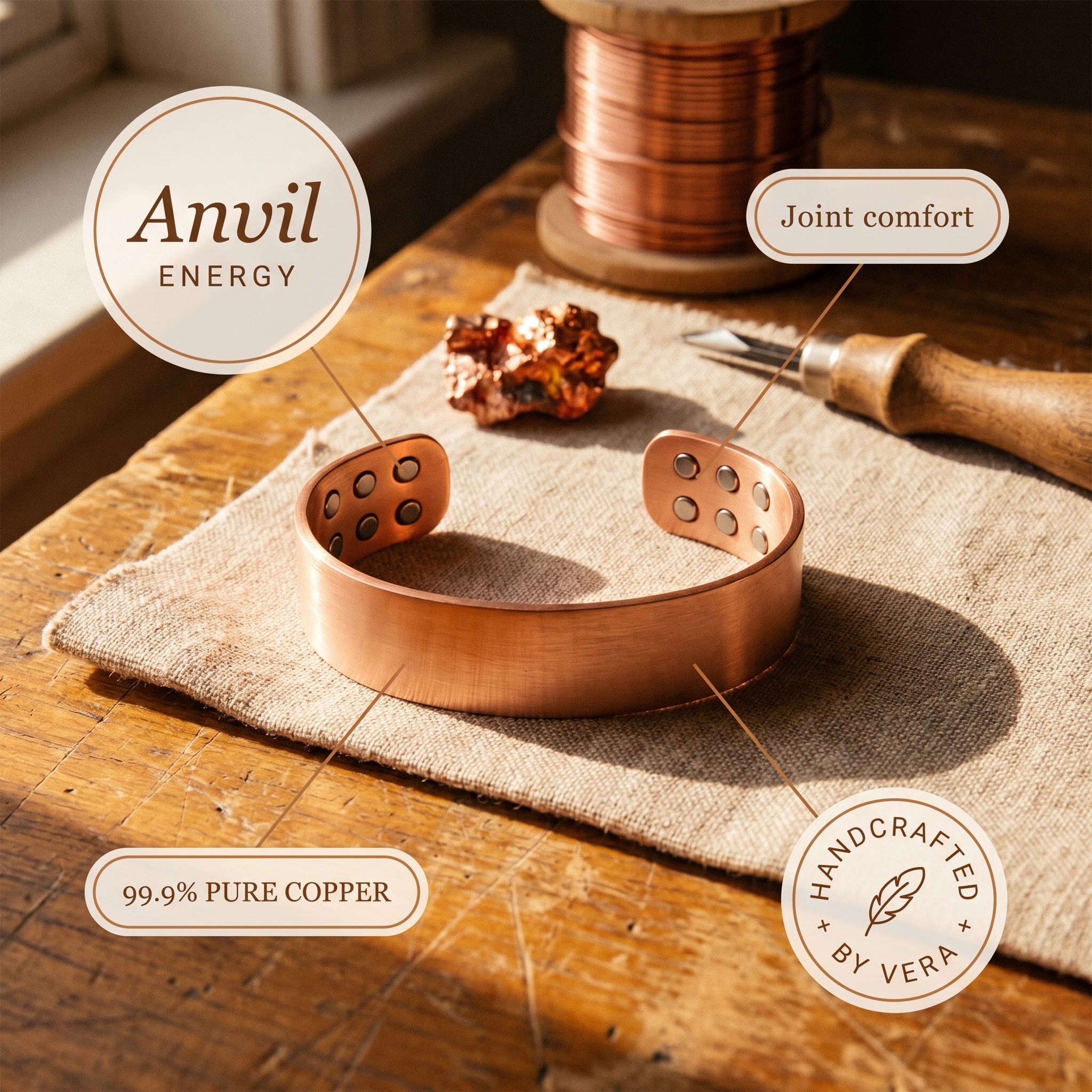Hammer Copper Bracelet