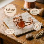 Orb Orange Copper Bracelet