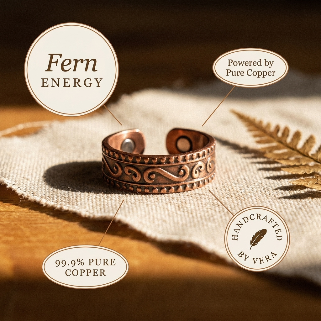 Frond Copper Ring