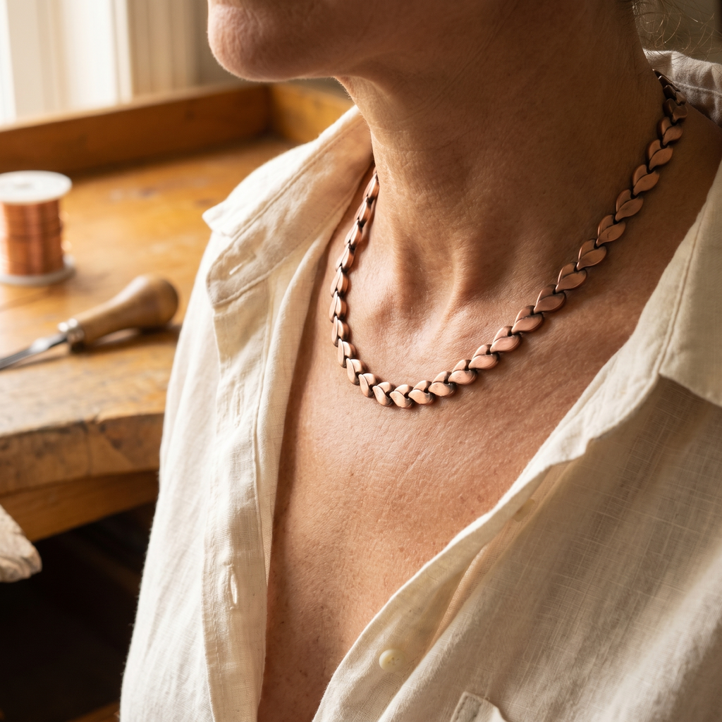 Thistle Copper Necklace