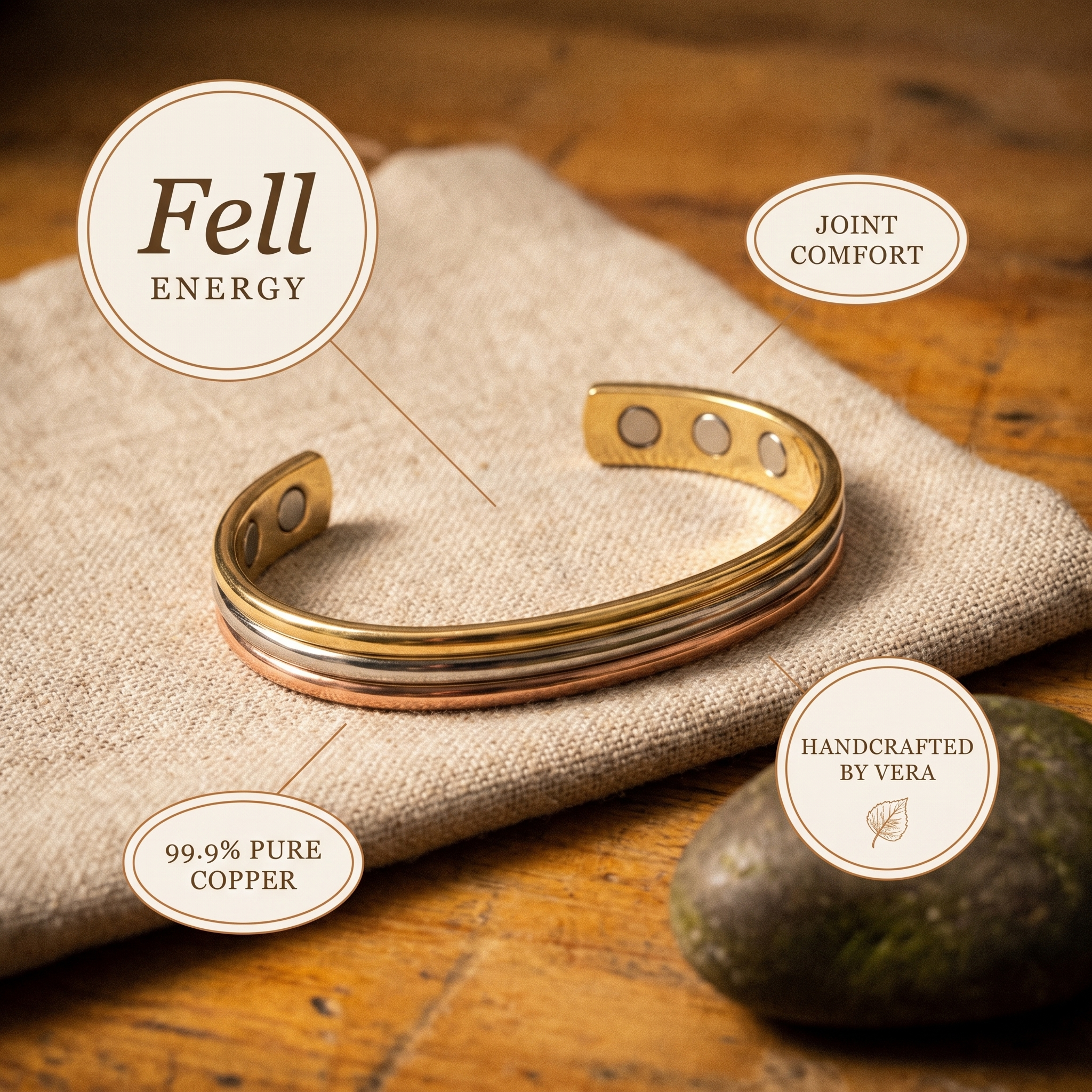 Down Copper Bracelet