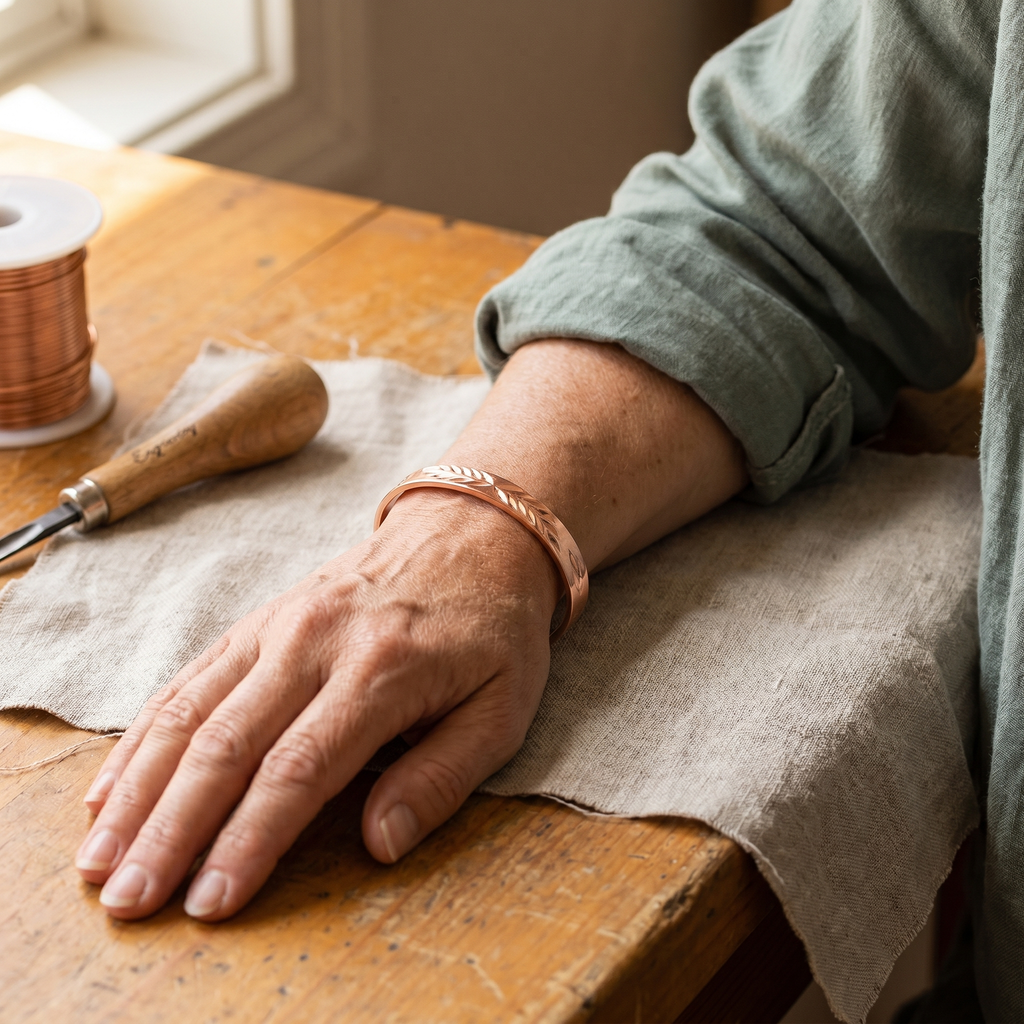 Crescent Copper Bracelet
