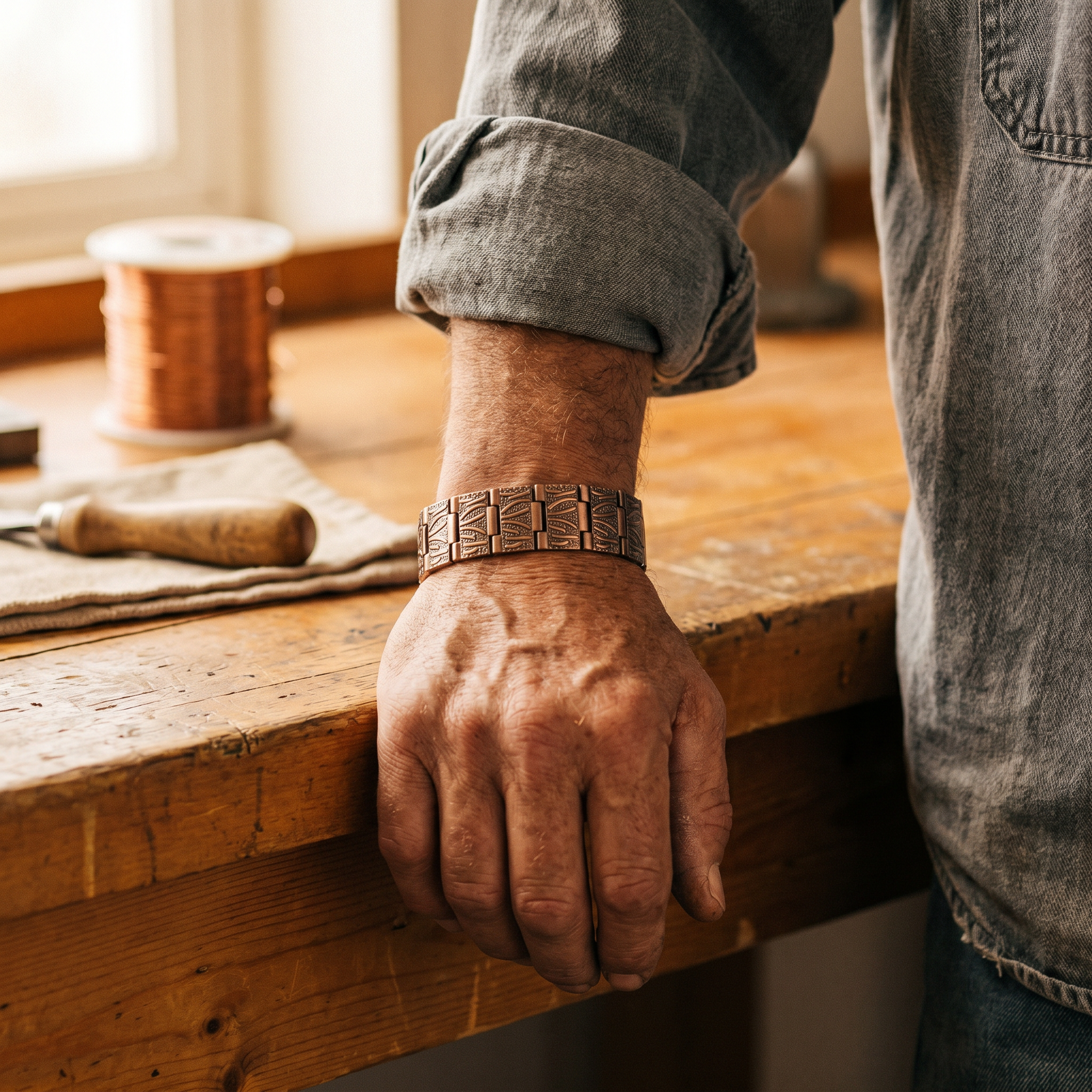 Flint Men's Copper Bracelet