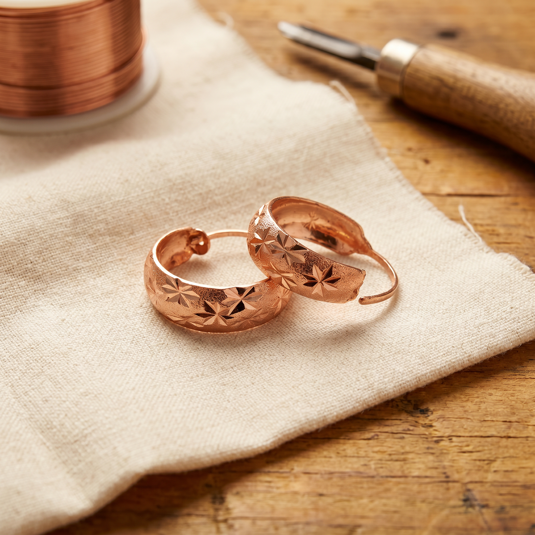 Frost Copper Earrings