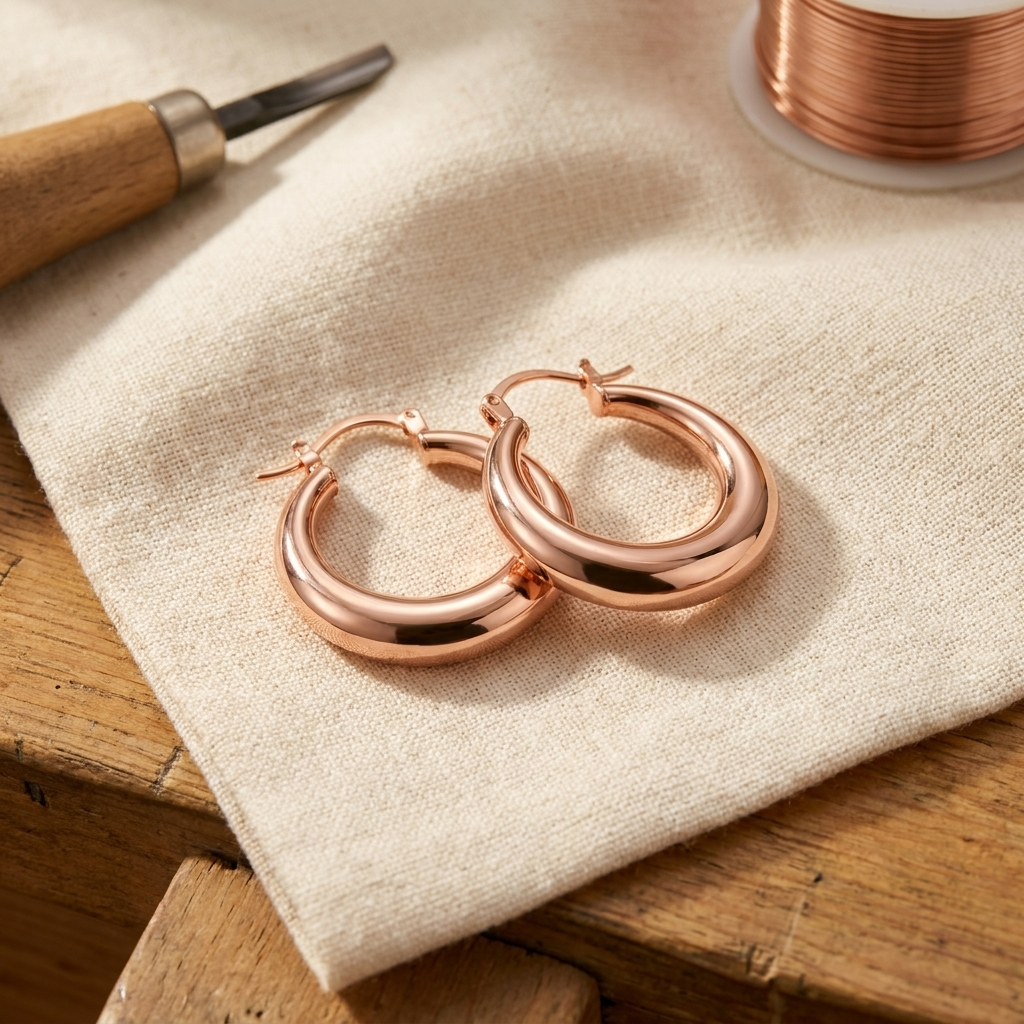 Chalk Copper Earrings