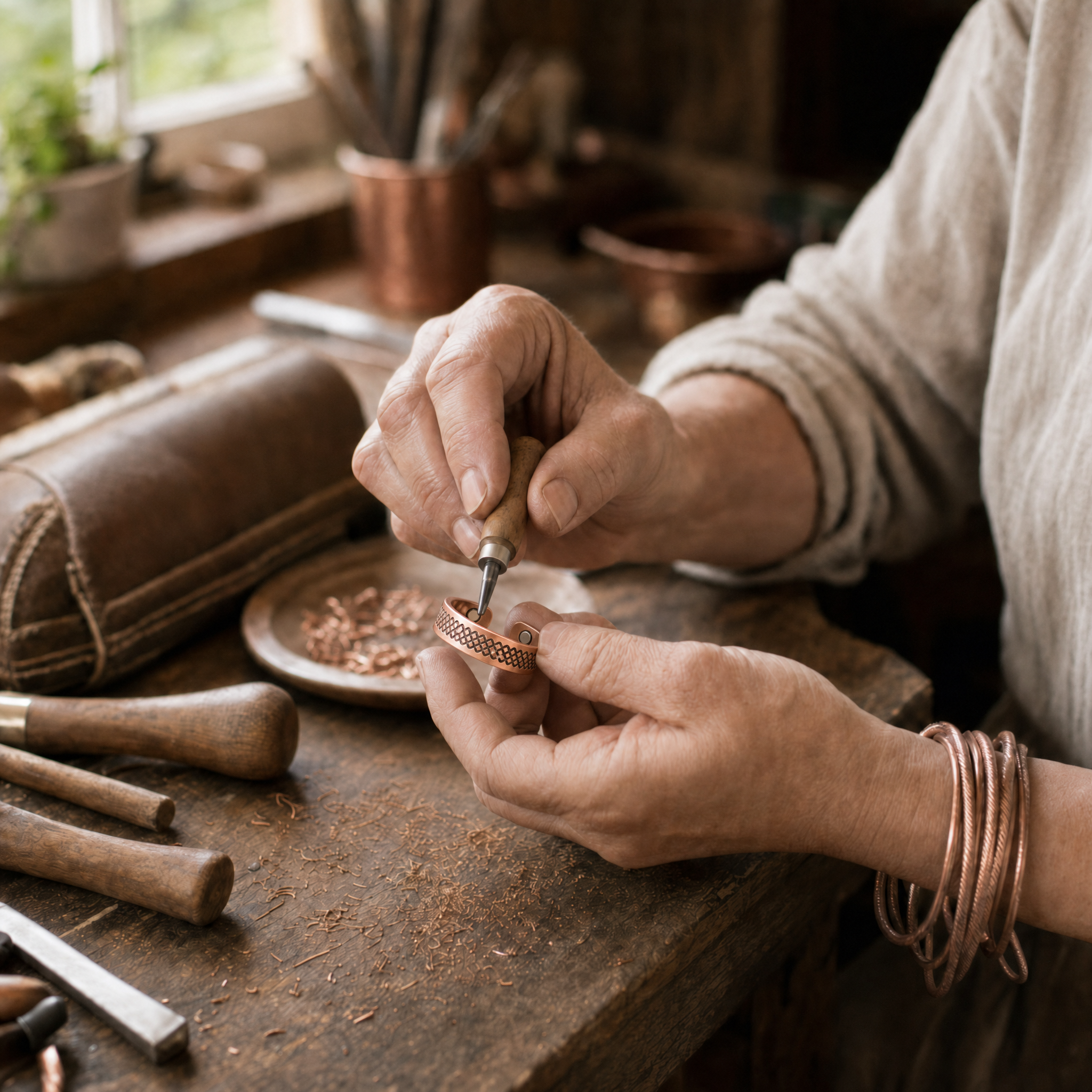 Lattice Copper Ring
