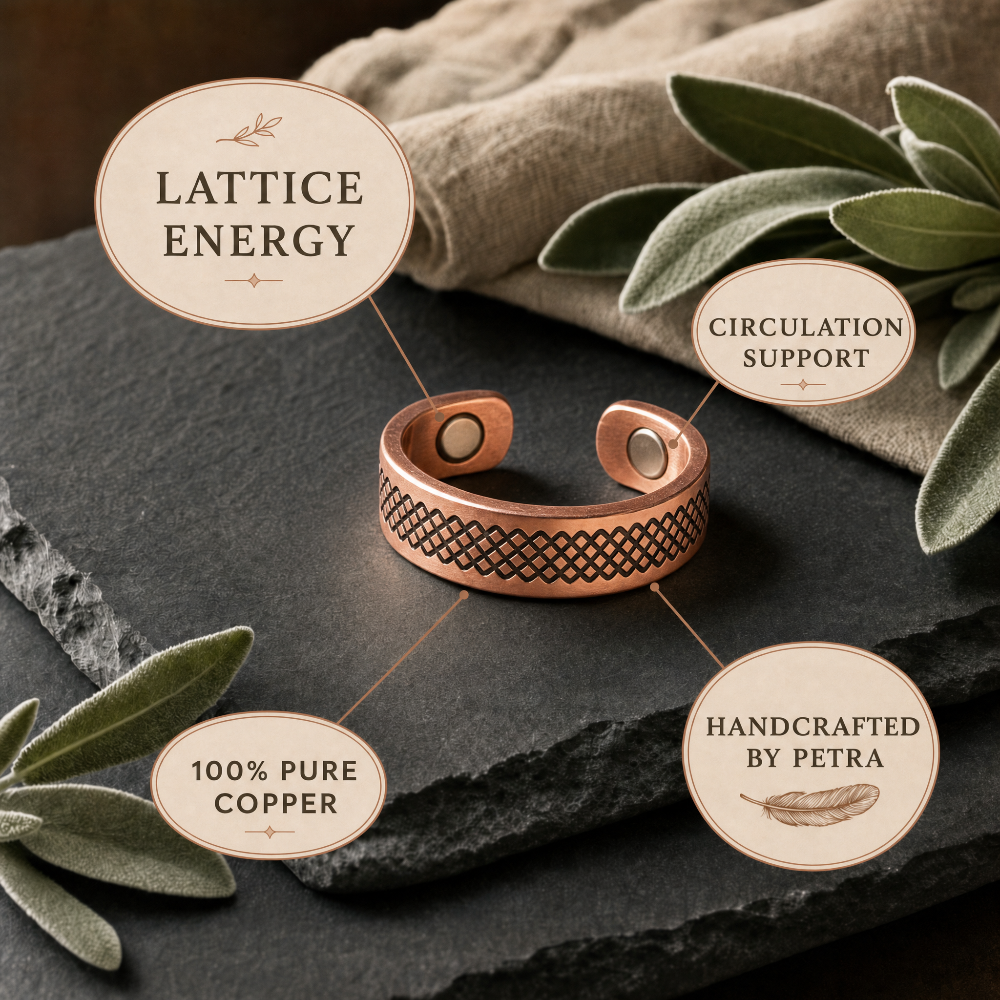 Lattice Copper Ring