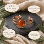 Orb Orange Copper Bracelet