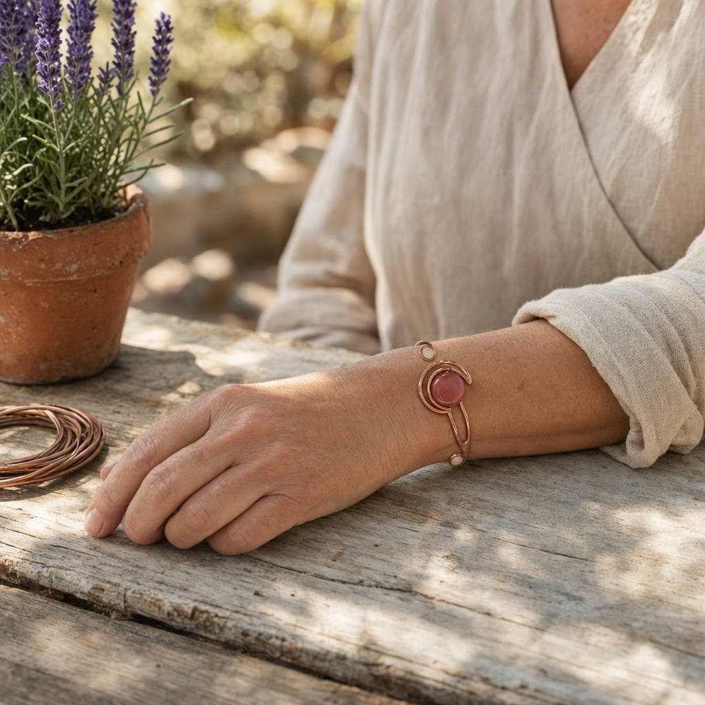 Orb Pink Copper Bracelet