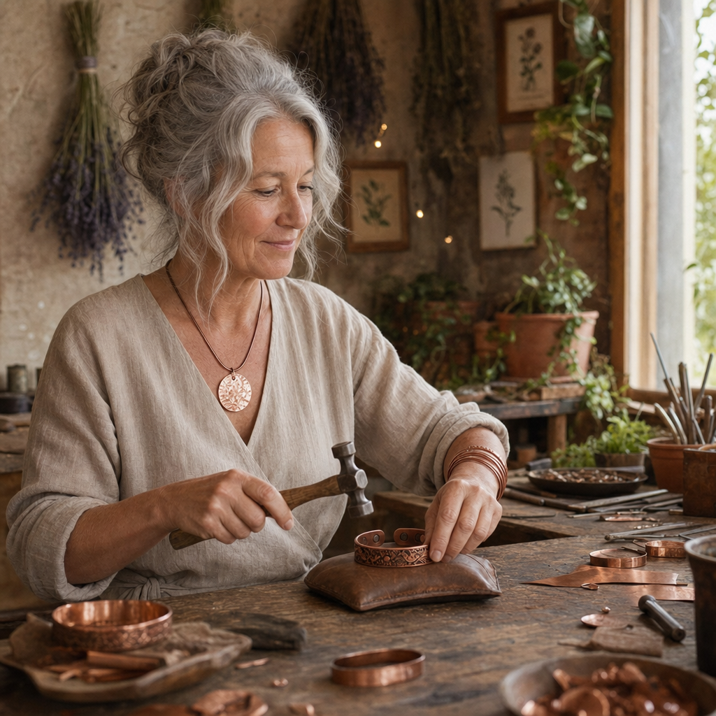 Peat Copper Bracelet