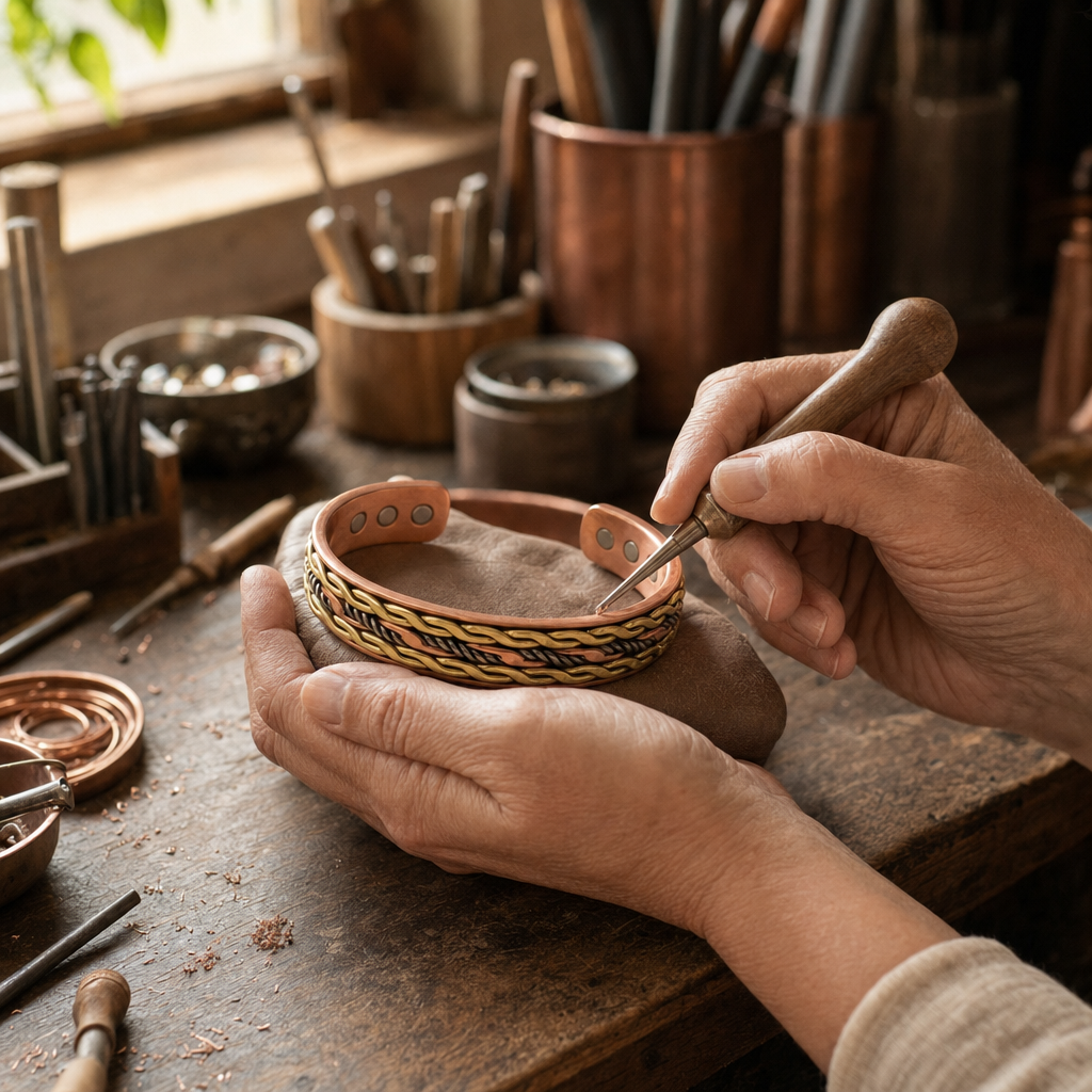 Plait Copper Bracelet