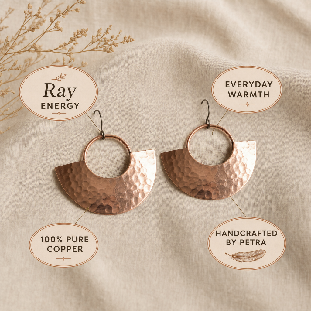 Ray Copper Earrings