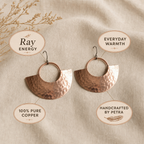 Ray Copper Earrings