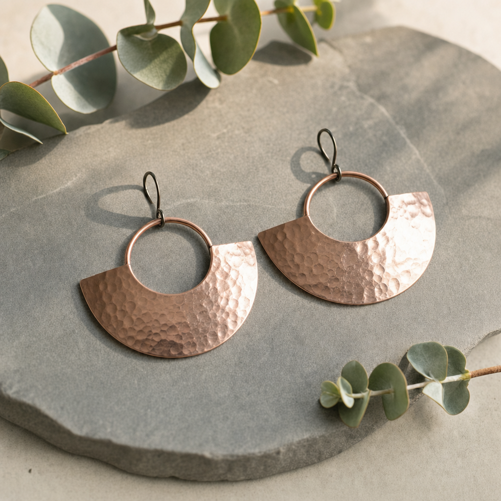 Ray Copper Earrings