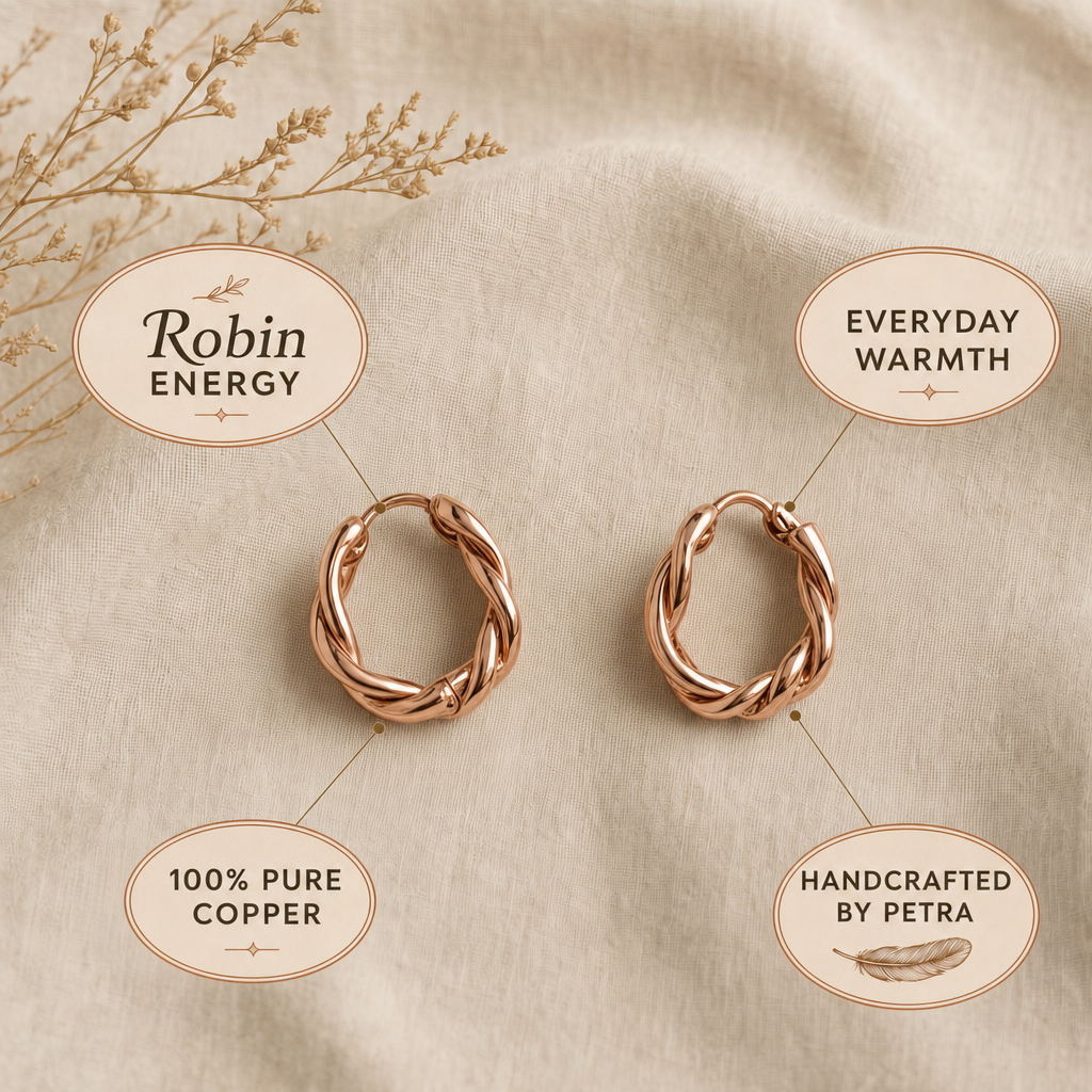 Robin Copper Hoop Earrings