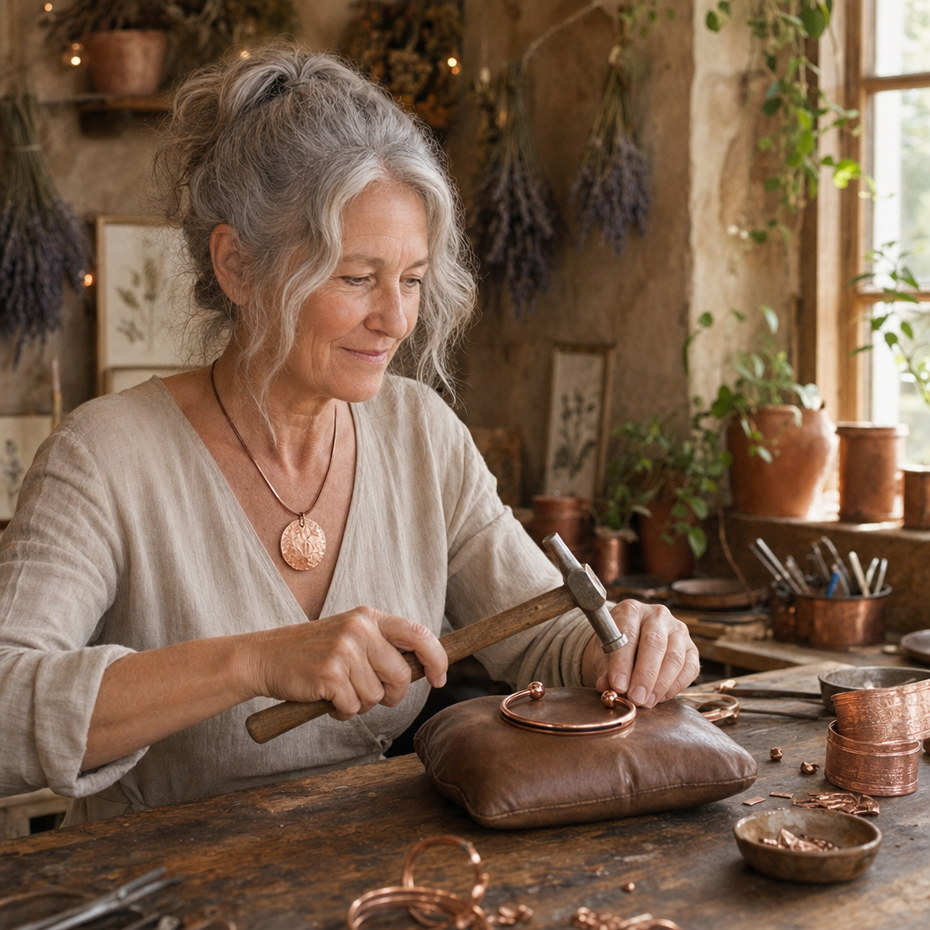 Sinew Copper Bracelet