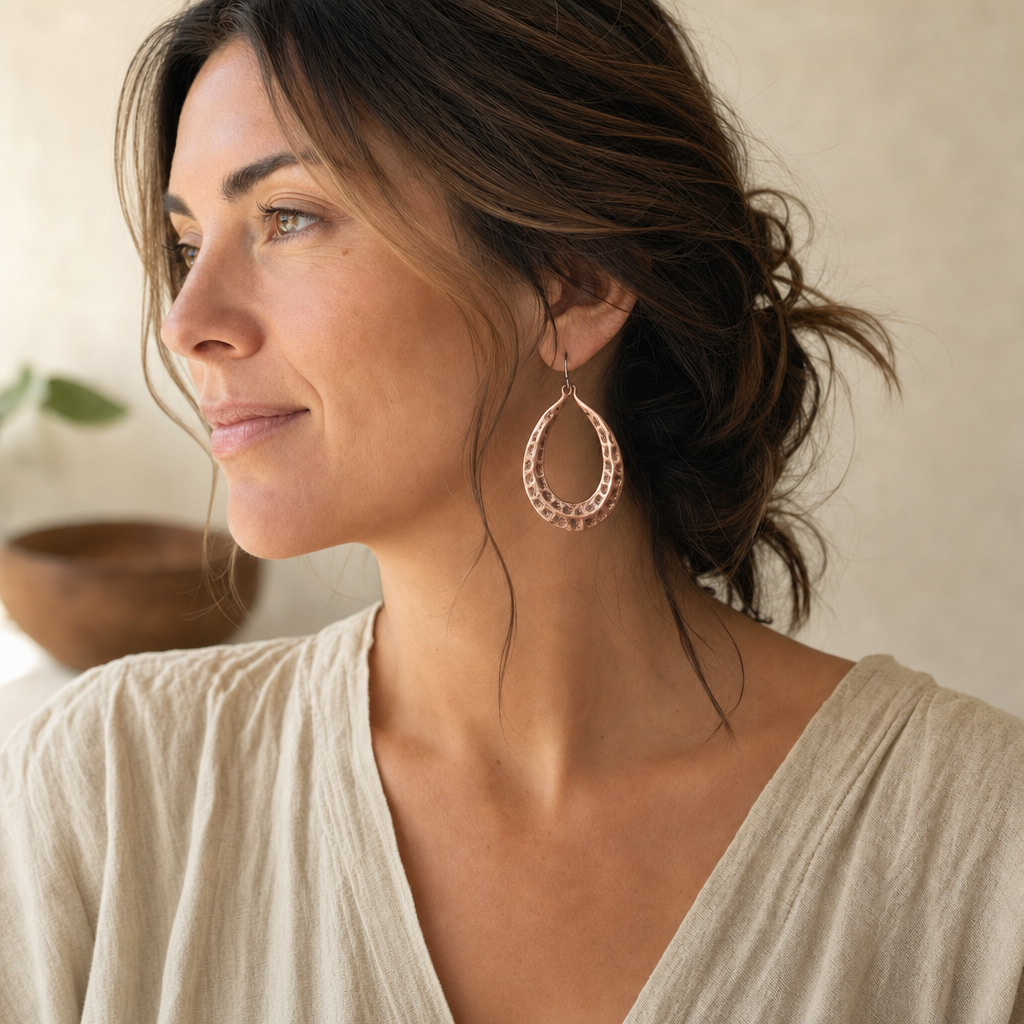 Spark Copper Earrings