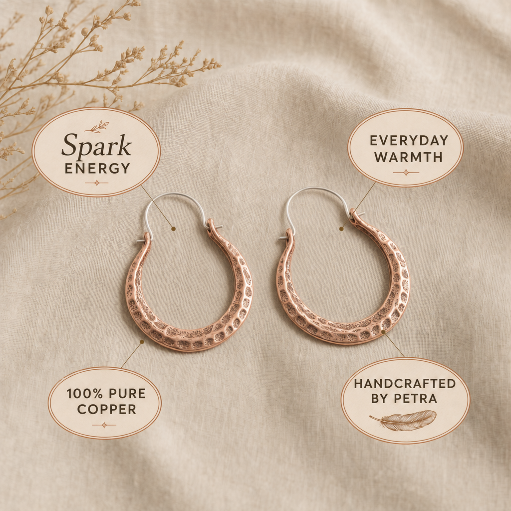 Spark Copper Earrings