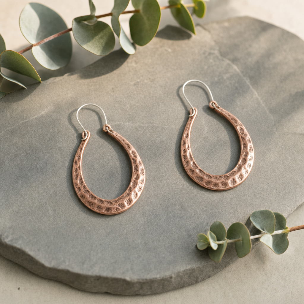 Spark Copper Earrings