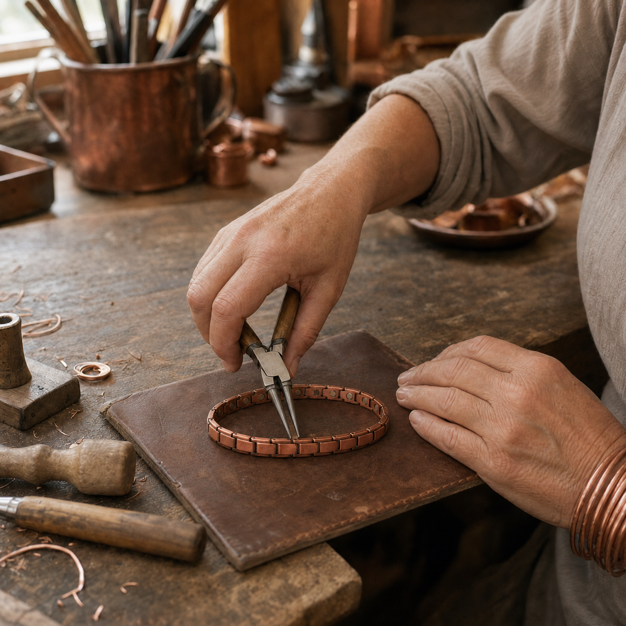 Strand Copper Anklet