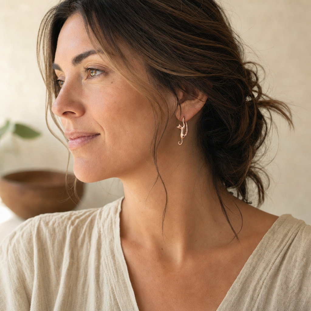 Whorl Copper Earrings